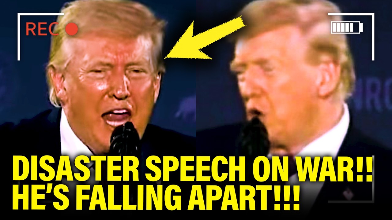 Trump has PSYCHOTIC MELTDOWN over WAR in DISASTER SPEECH!!!