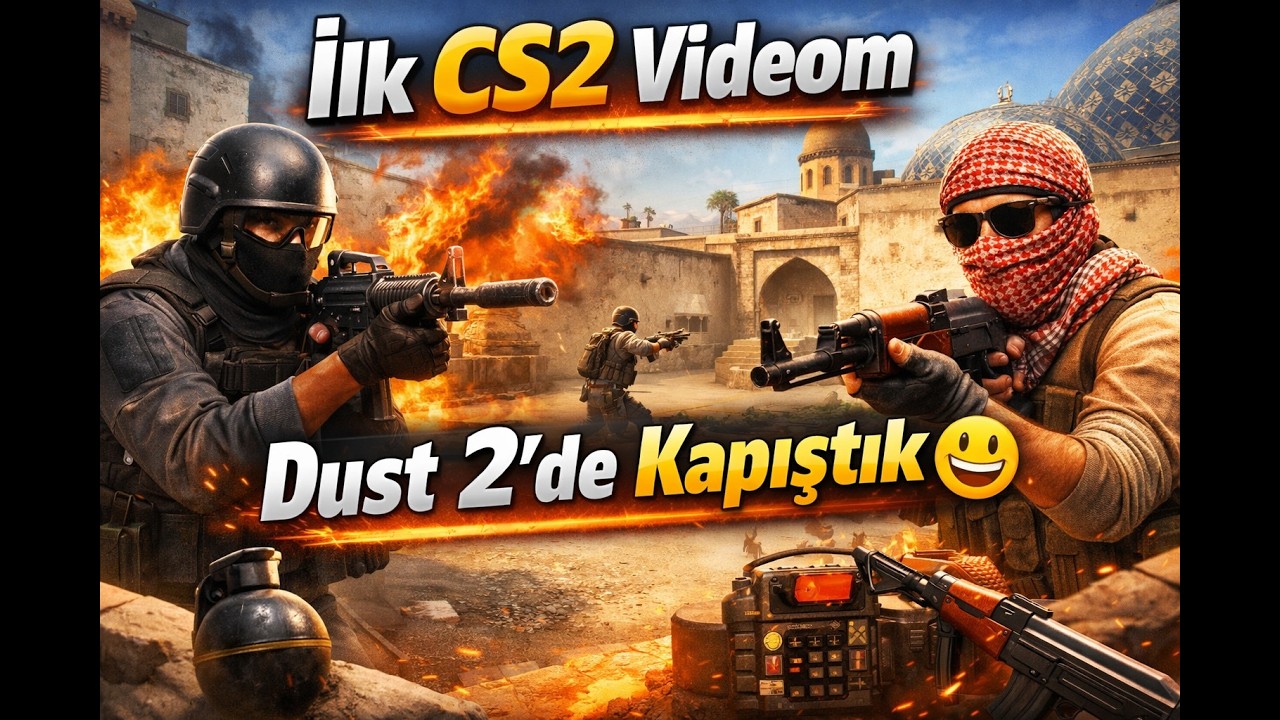 İlk CS2 Videom | Dust 2’de Kapıştık 😄 İLK YENİLGİM.