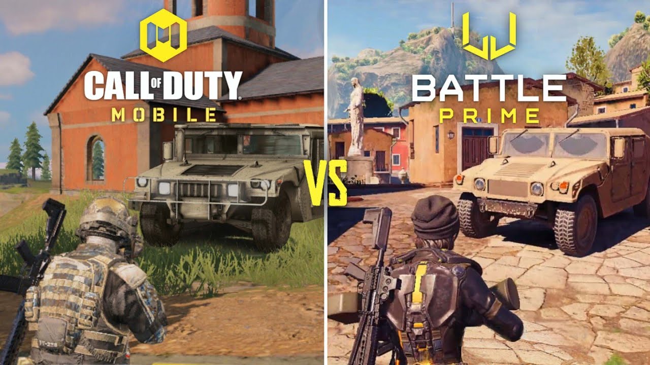 Call of Duty Mobile VS Battle Prime | Comparison of Details & Physics & Graphics