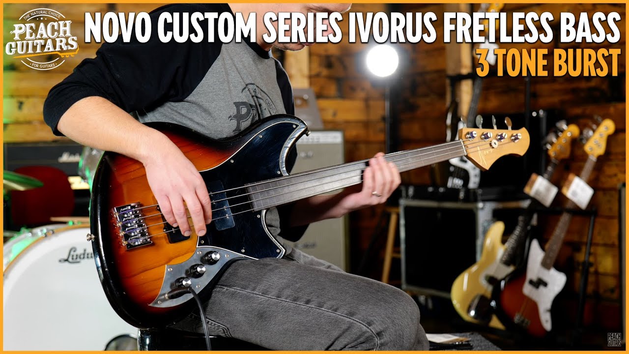Novo Custom Series Ivorus Fretless Bass | 3 Tone Burst