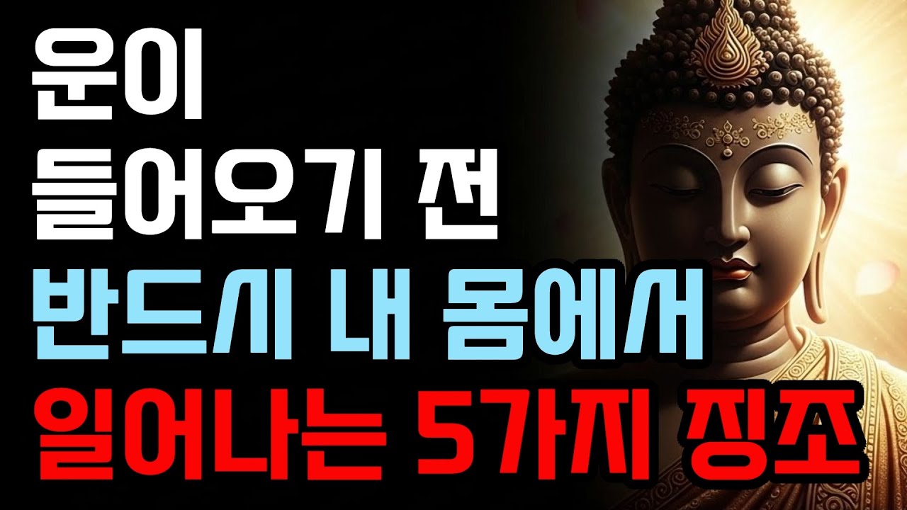 운이 들어오기 전, 반드시 내 몸에서 일어나는 5가지 징조 | 부처님 말씀