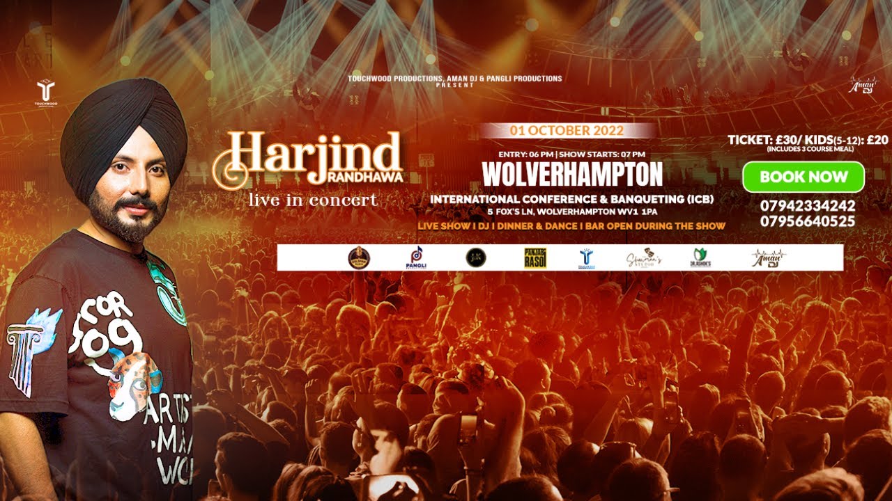 Harjind Randhawa | Live Concert | 1 OCT 2022 | Wolverhampton, UK | Touchwood Productions