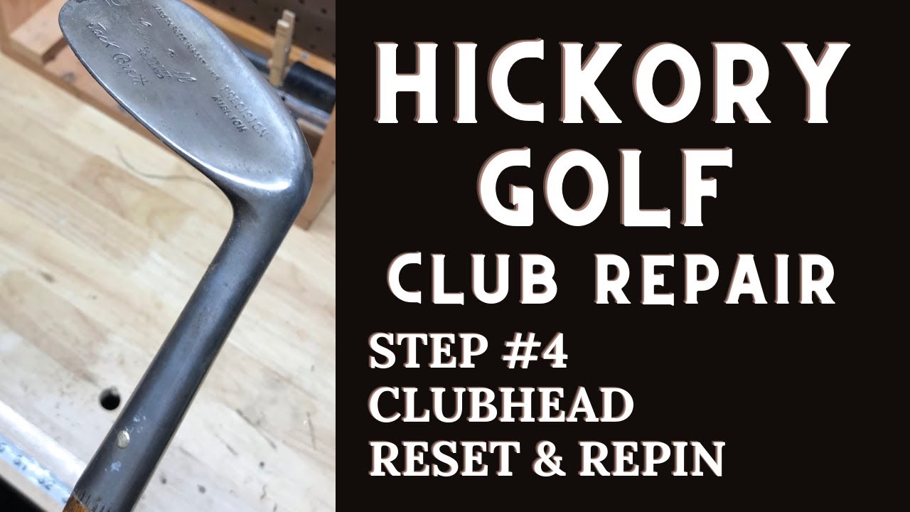 Clubhead Reset and Repin on a Wooden-Shaft Golf Club - Hickory Golf Club Repair Step #4