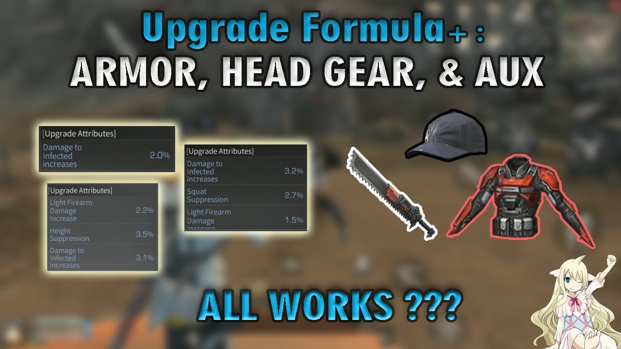 Experiment Upgrade Formula+ on Armor, Head Gear & Aux Weapon| LIFEAFTER
