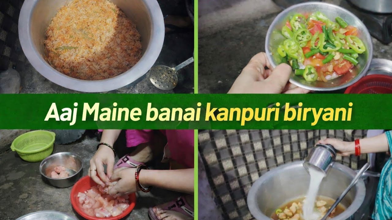 Aaj Maine Banai Kanpuri Biryani 😋🍗 | Making Kanpuri Biryani at Home | Family Vlog #familyvlog #vlog 