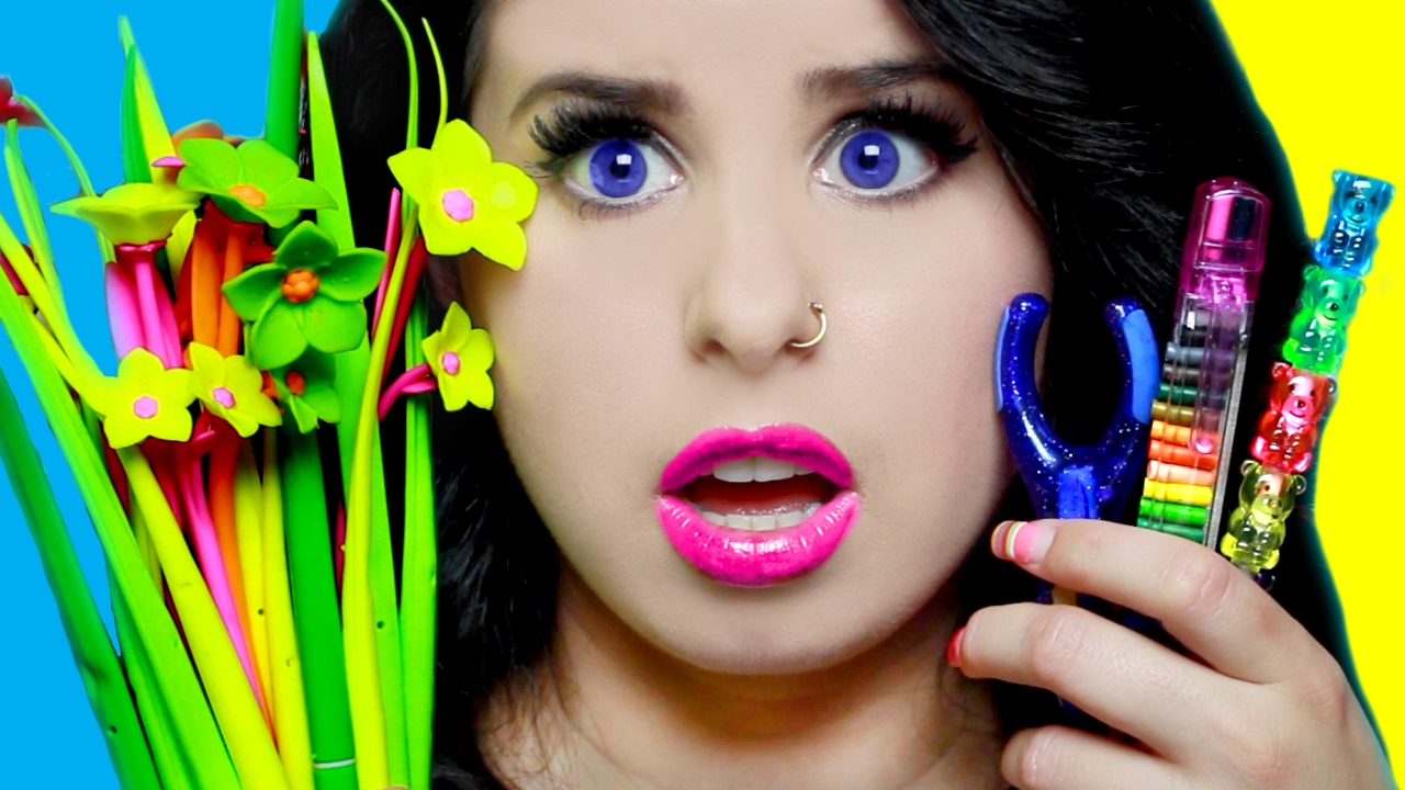 Testing WEIRD Amazon School Supplies! | Gummy Bear Pencil, Nose Sharpener & Balloon Animal Eraser!