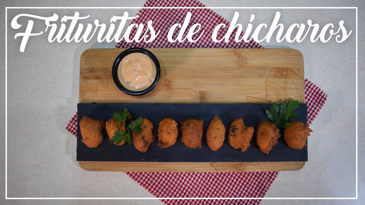 Frituritas de Chícharo caseras. Receta cubana explicada paso a paso