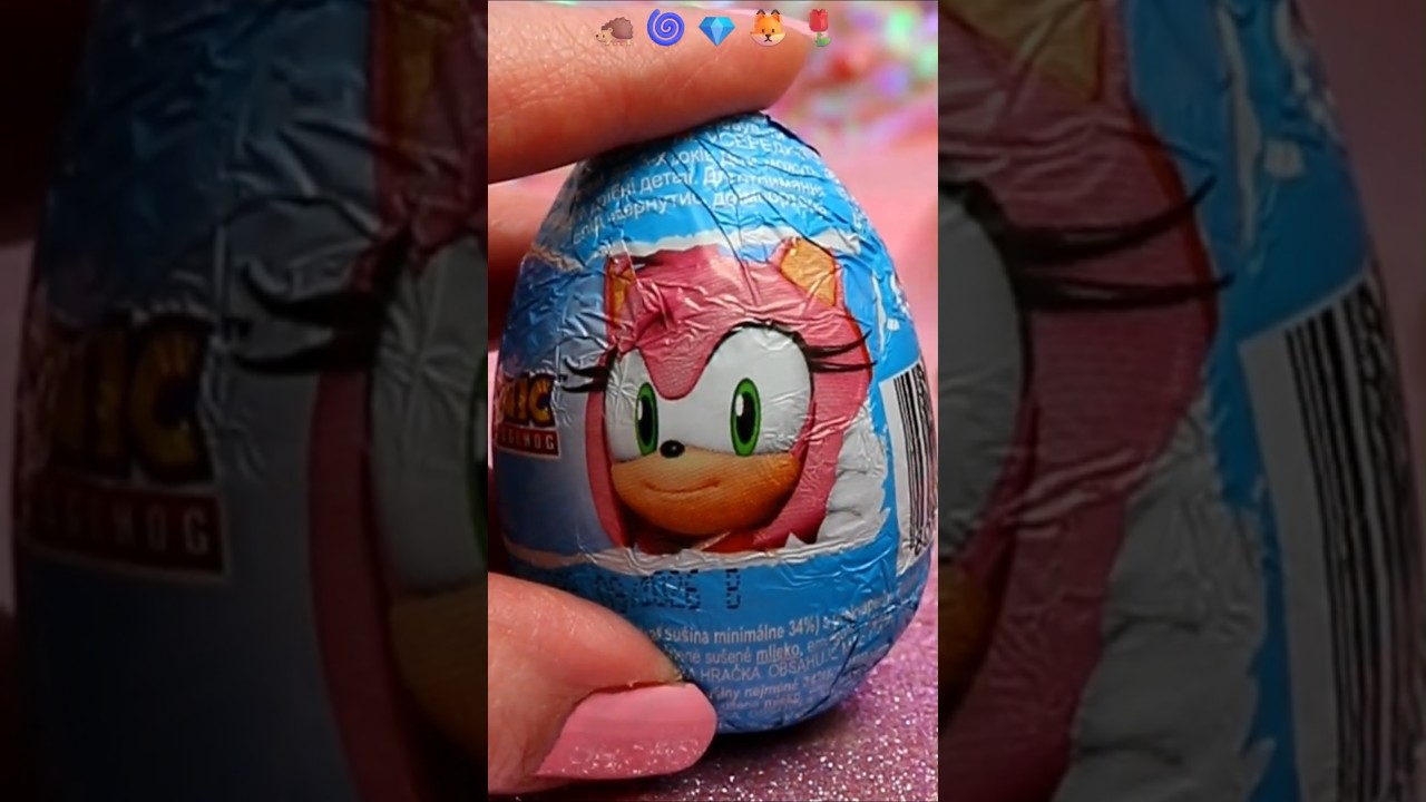 ASMR UNBOXING Sonic Chocolate Egg Review ❤️#shorts #asmr #sonic #chocolate #egg #trending #viral