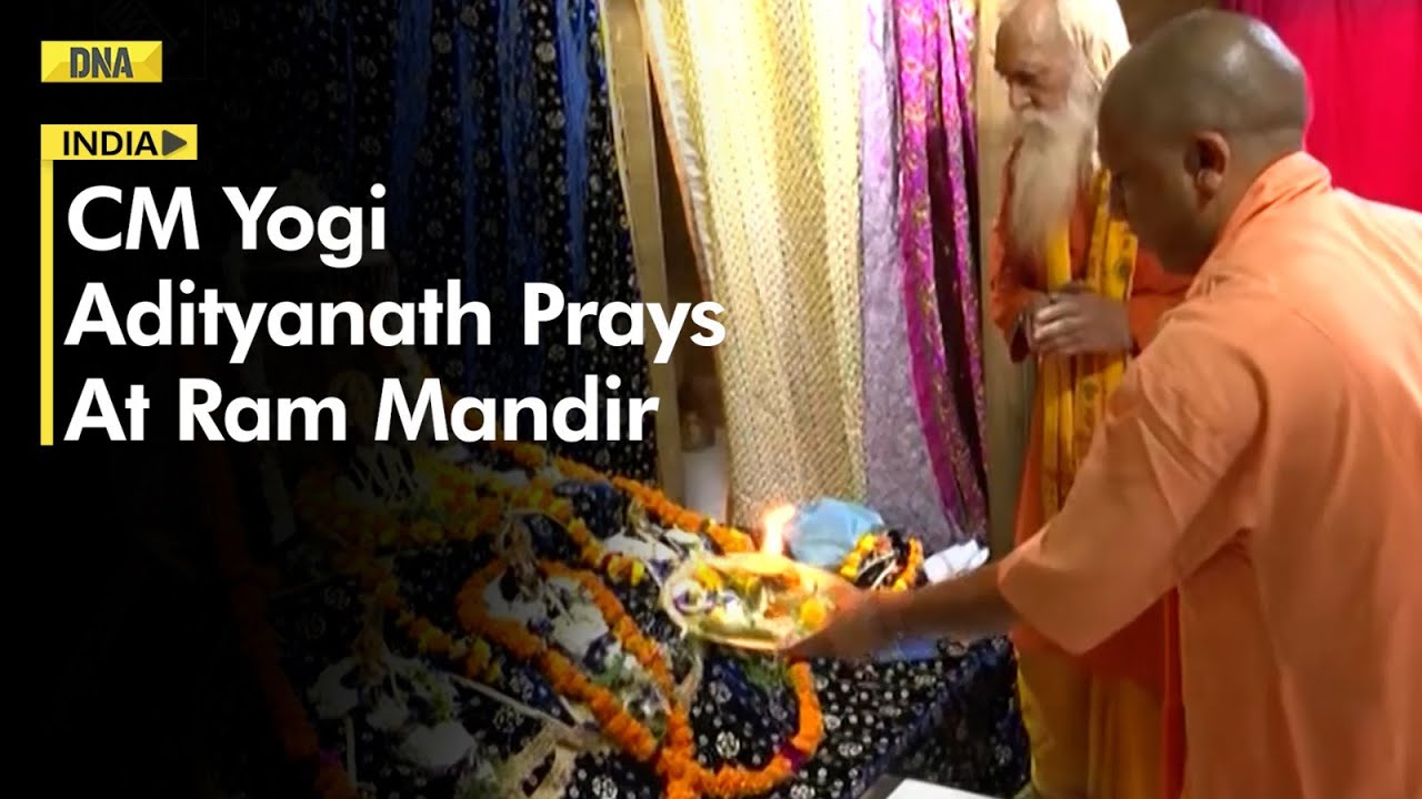 UP CM Yogi Adityanath offers prayers at Ram Janmabhoomi Temple in Ayodhya