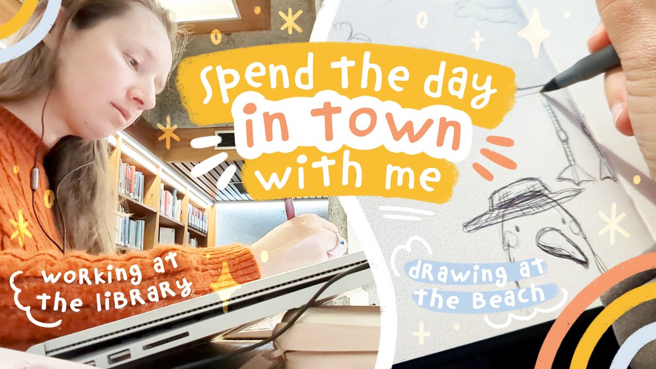 A Day In My Life Working Remotely - Illustrating In The Library And By The Beach