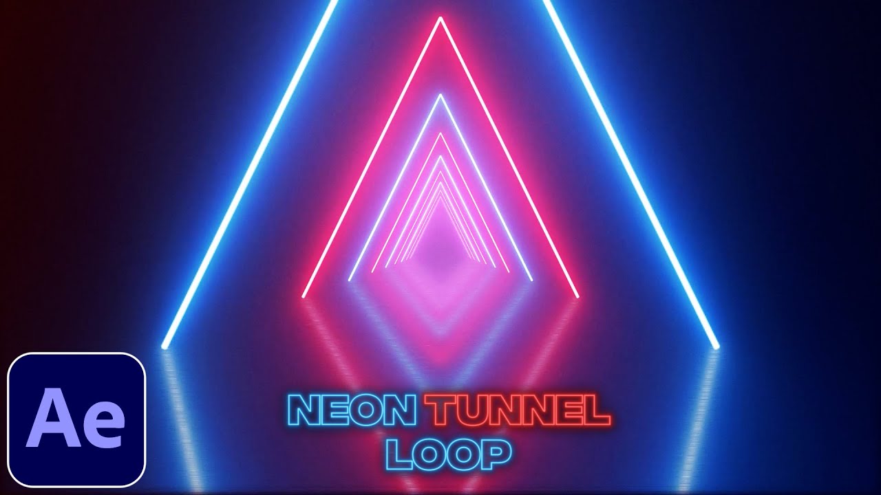 Учебник по созданию неонового туннеля в After Effects | Neon Tunnel Loop | Плагин Saber