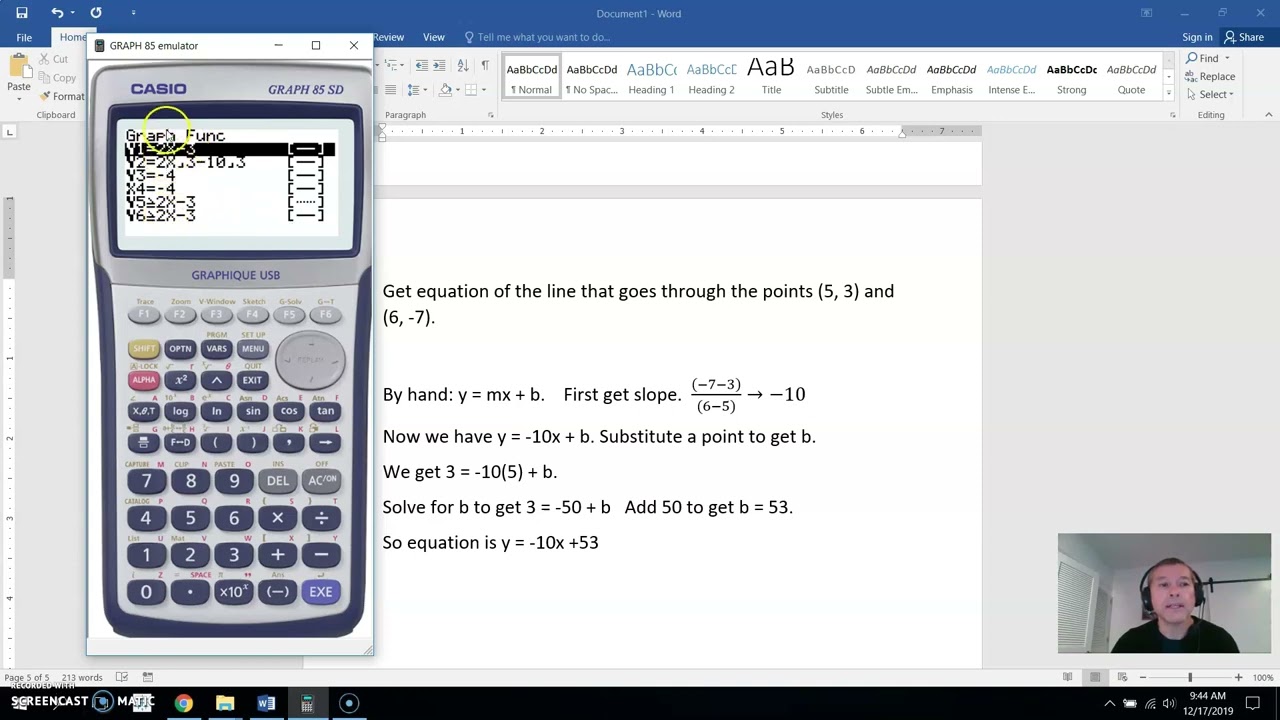calcGetEquation