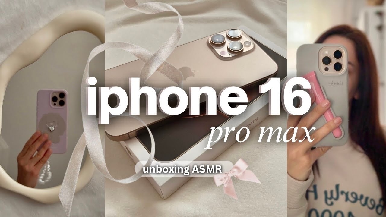 2025 Unboxing iPhone 16 Pro Max 🎀 Aesthetic Unboxing & Accessories 🩷 Desert Titanium