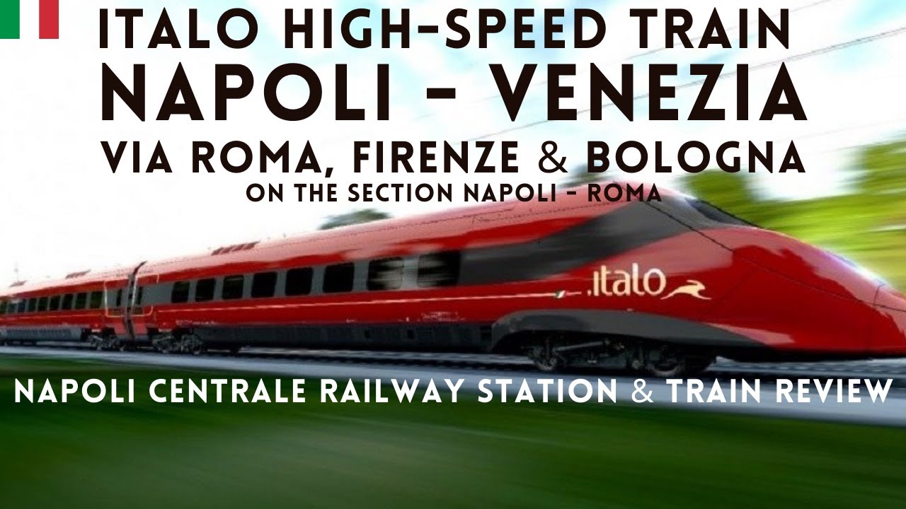 Italo treno high-speed train Napels to Venice via Rome, Florence & Bologna. Italian bullet train.