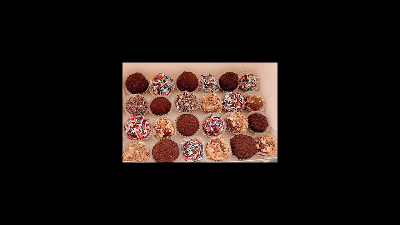 Chocolate truffles / easy chocolate ganache truffles/ no baked dessert ideas / transition video