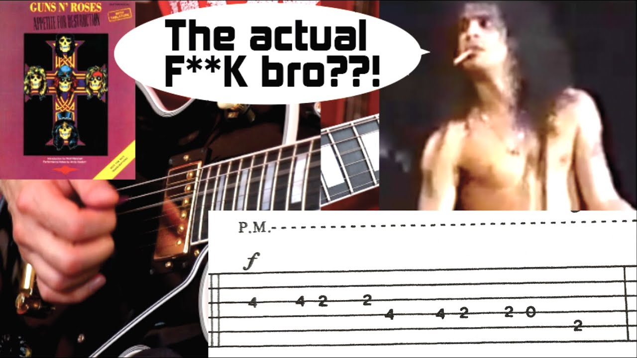 Welcome To the Jungle Intro Riff (TAB vs. Reality)