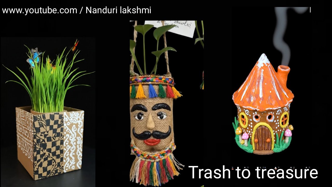 Trash to treasure /3 Diy ideas trash to treasure make over / Diy Balcony decor / Recycle / reuse