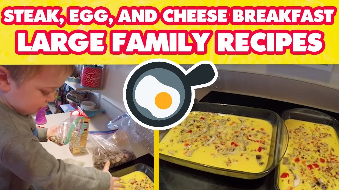 Steak, Egg, and Cheese Breakfast Casserole | Large Family Recipes 🍳