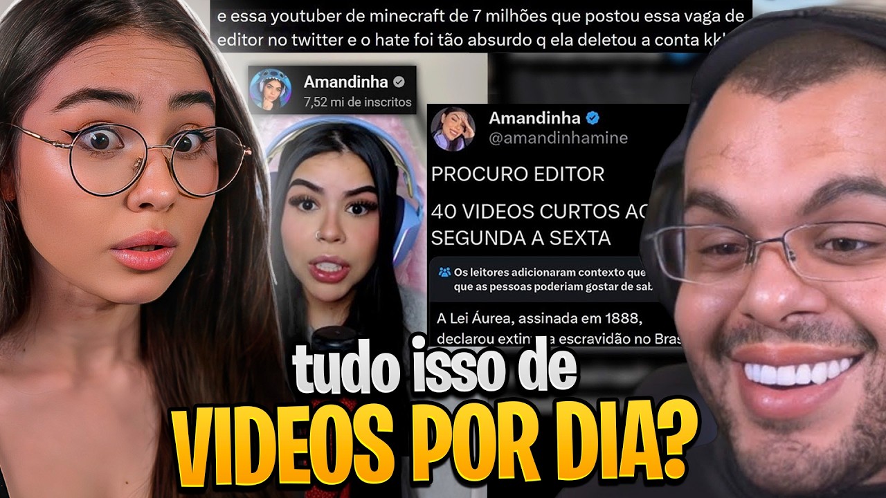 YOUTUBER MILIONÁRIA É CANCELADA POR OFERECER VAGA DE EMPREGO ABSURDA | react Maicon Küster News