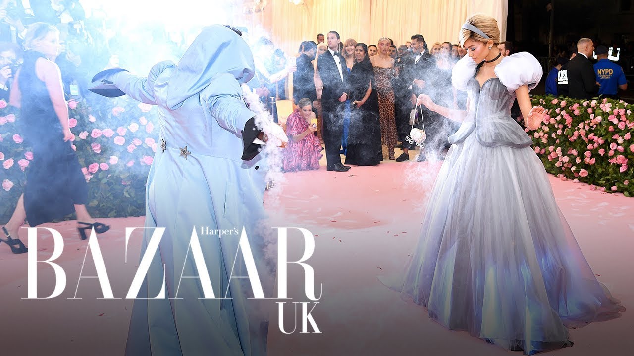 Zendaya dressed as Cinderella at the 2019 Met Gala in light-up dress