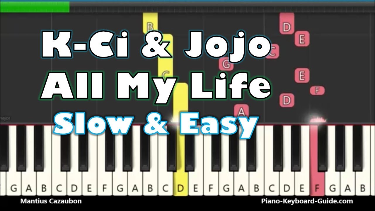 K-Ci & Jojo - All My Life (Slow & Easy Piano Tutorial)