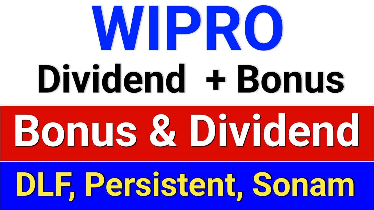 Wipro Dividend. Record Date?  Wipro Share News? Bonus Dividend News? DLF, Persistent. 