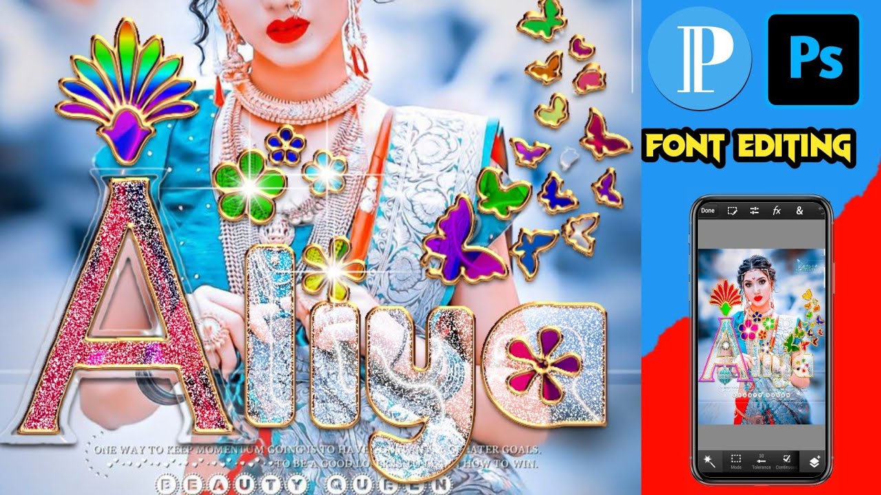 Haw to edit font in pixellab Ps tuch 2022 || glass font editing
