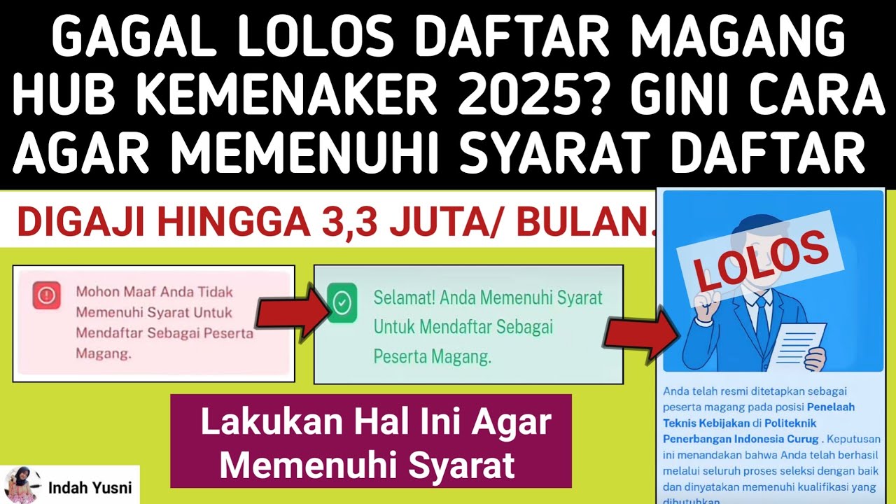 CARA DAFTAR MAGANG HUB KEMNAKER AGAR LOLOS GAJI 3,3 JUTA // TIDAK MEMENUHI SYARAT DAFTAR GINI CARANY