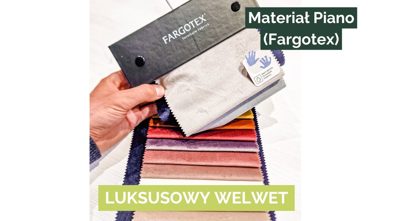Materiał Piano Welwet (Fargotex) - wszystkie kolory z komentarzem