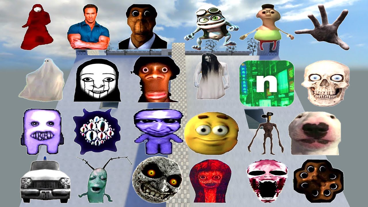 Too Much Nextbot And Nicos Nextbots In Snowslide ( Obunga, Yoshie Kimura, Tornado ) Garry's Mod