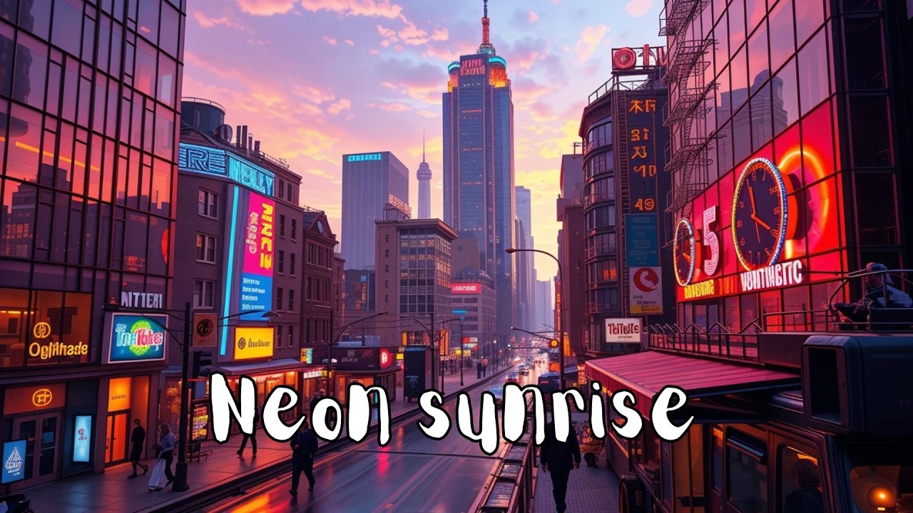 Neon Sunrise : Embrace a Fresh Start!