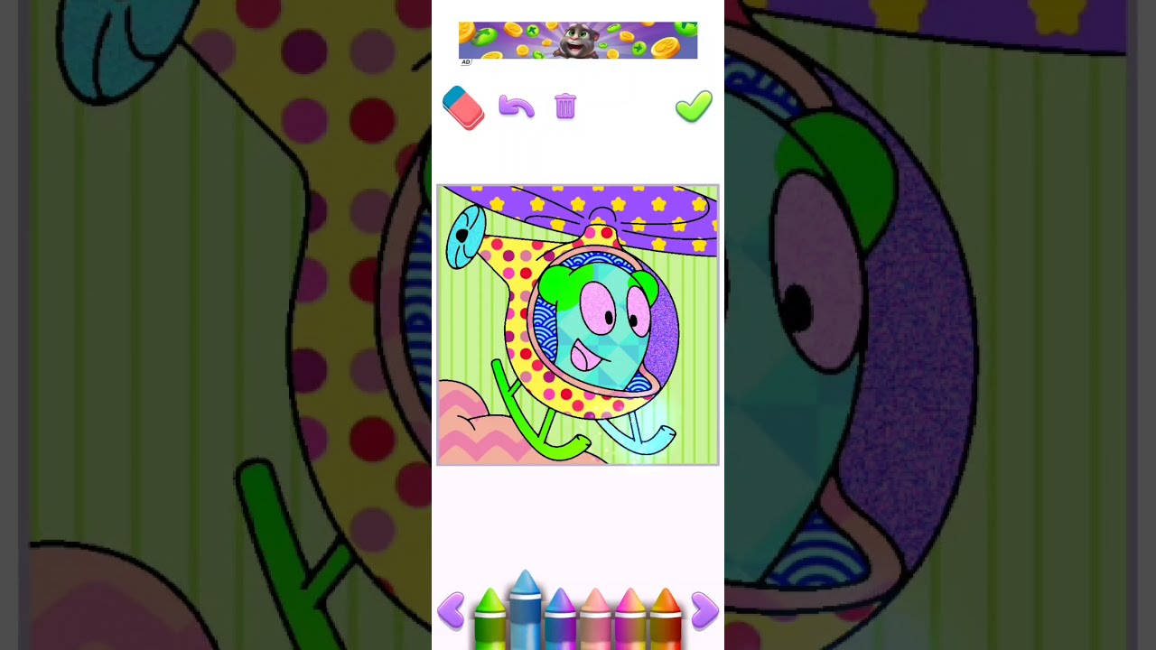I finished coloring my Talking Tom 2 today🥳 MY TALKING TOM 2 🎊🎇