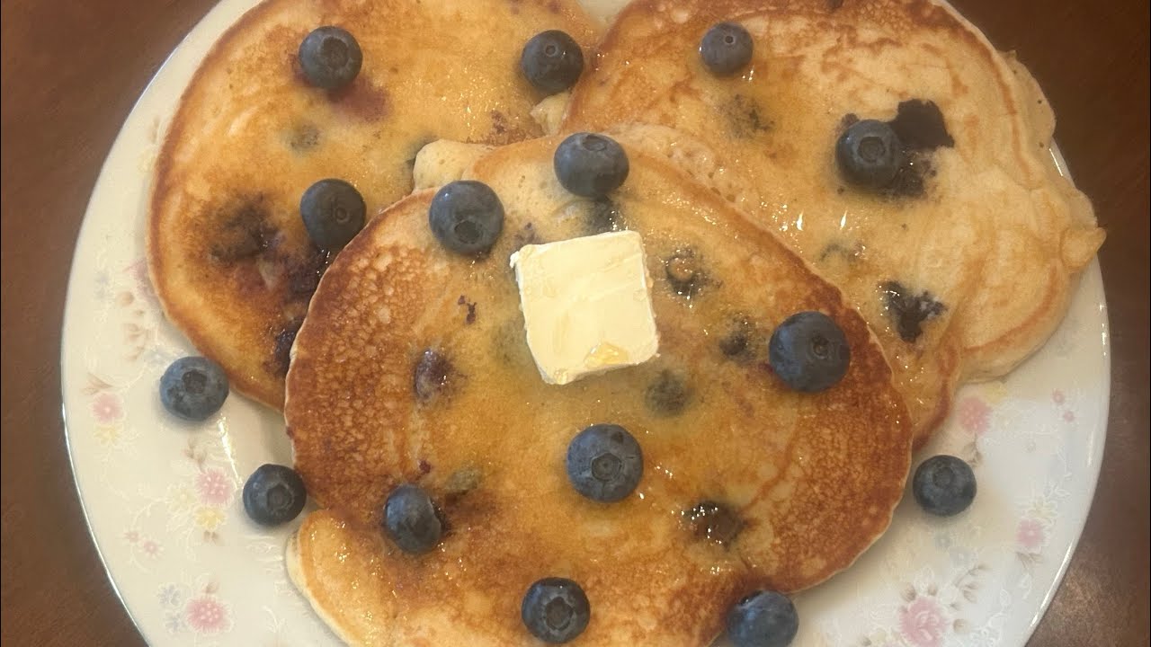 Fresh Blueberry Pancakes From Scratch - Blueberry Pancakes Recipe - Ellen’s Homemade Delights