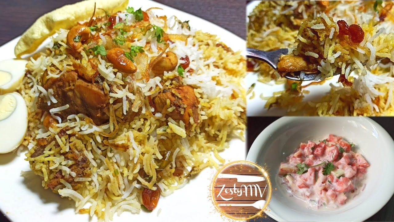Eid special chicken biriyani / tomato raita /  chicken biriyani for beginners