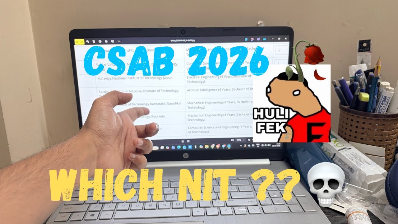 CSAB Counselling 2026 - My Final Decision and Choice Filling 😭🙏| NIT **| #csab #jee