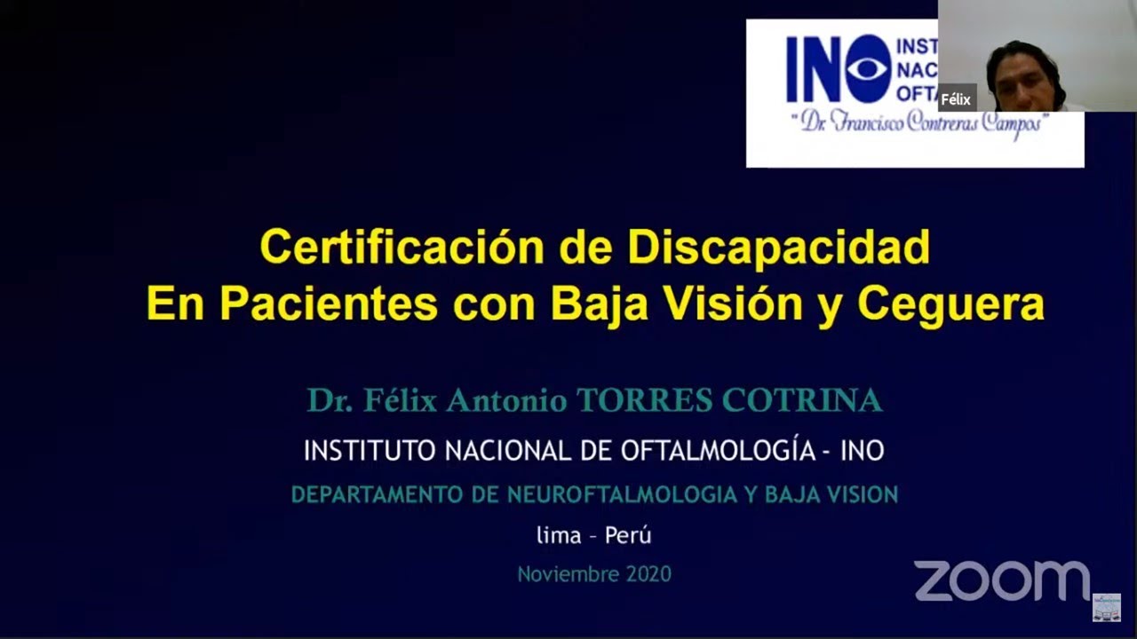 CERTIFICACIÓN DE DISCAPACIDAD EN PACIENTES CON BAJA VISIÓN Y CEGUERA