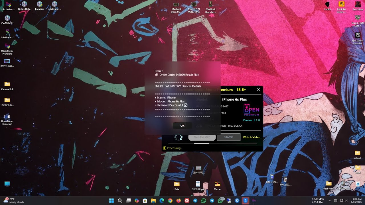(New) i-Activator Open Menu Premium 18.6+ with 💻 or without PC ( Instant Unlock ✅ )