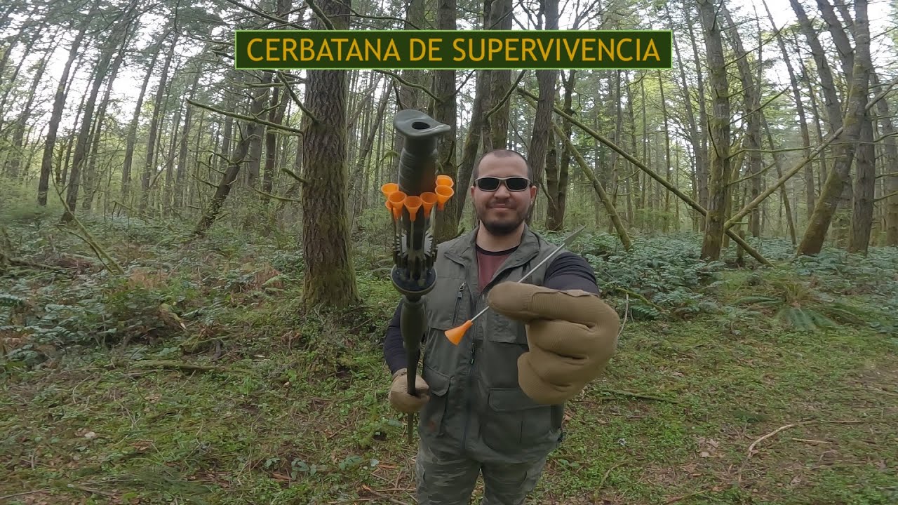CERBATANA DE SUPERVIVENCIA Y CACERIA COLD STEEL SLOCK MASTER. VIDEO EN ESPANOL