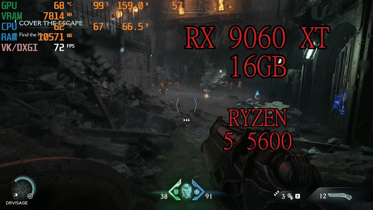 Doom The Dark Ages Gameplay RX 9060 XT 16GB RYZEN 5 5600