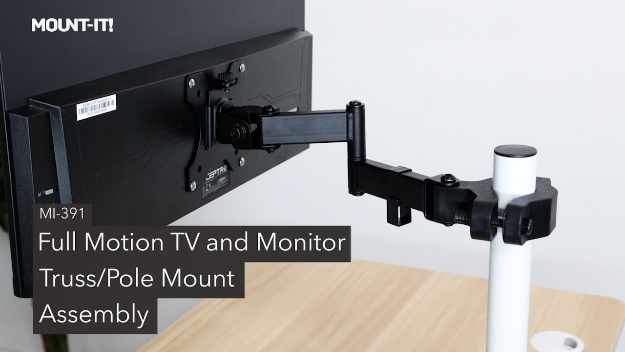 Full Motion TV and Monitor Truss/Pole Mount | MI-391 (Installation)