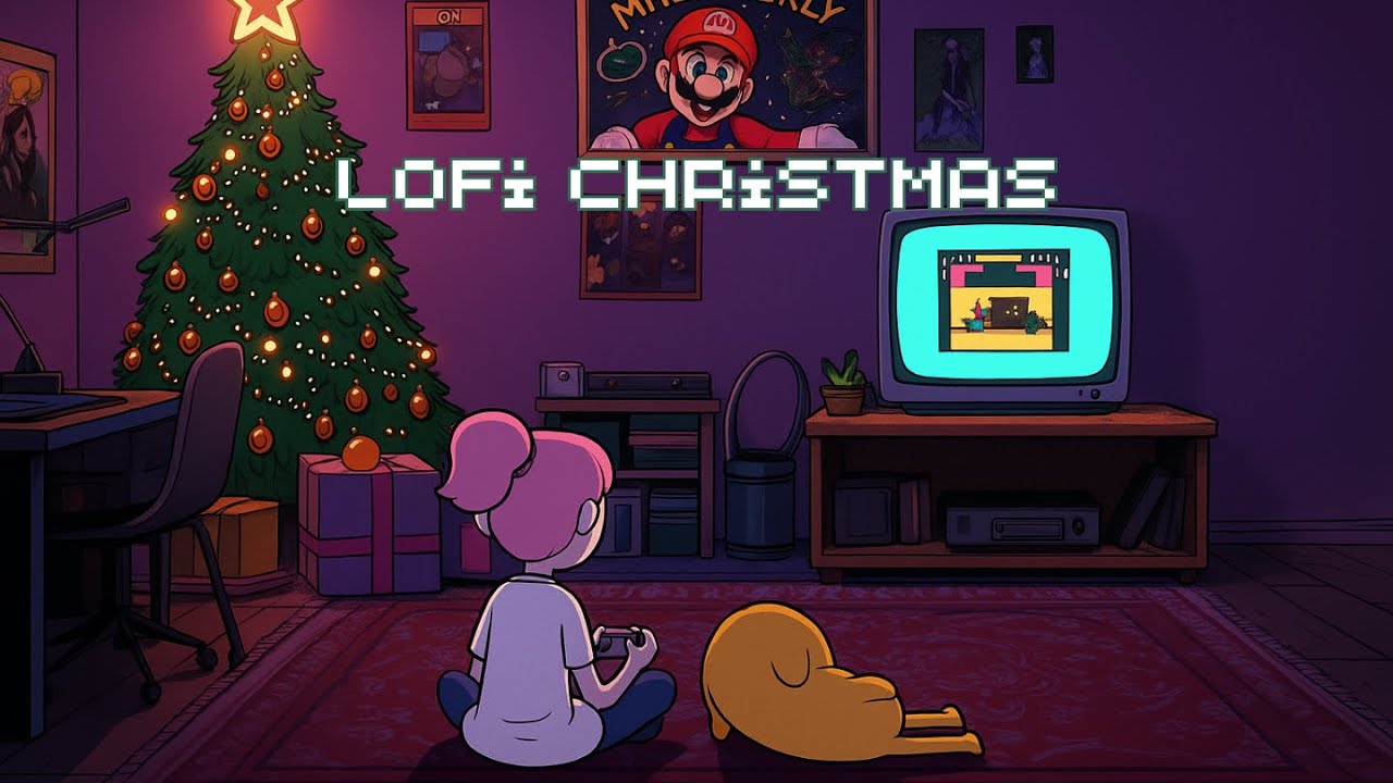 Lofi Christmas 80s | Adventure Time Playing Retro Arcade 🎮 | Chill & Relax Mix