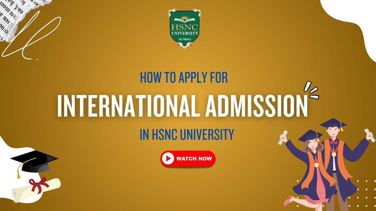 HSNC University International Admissions 2025 | Step-1 Registration