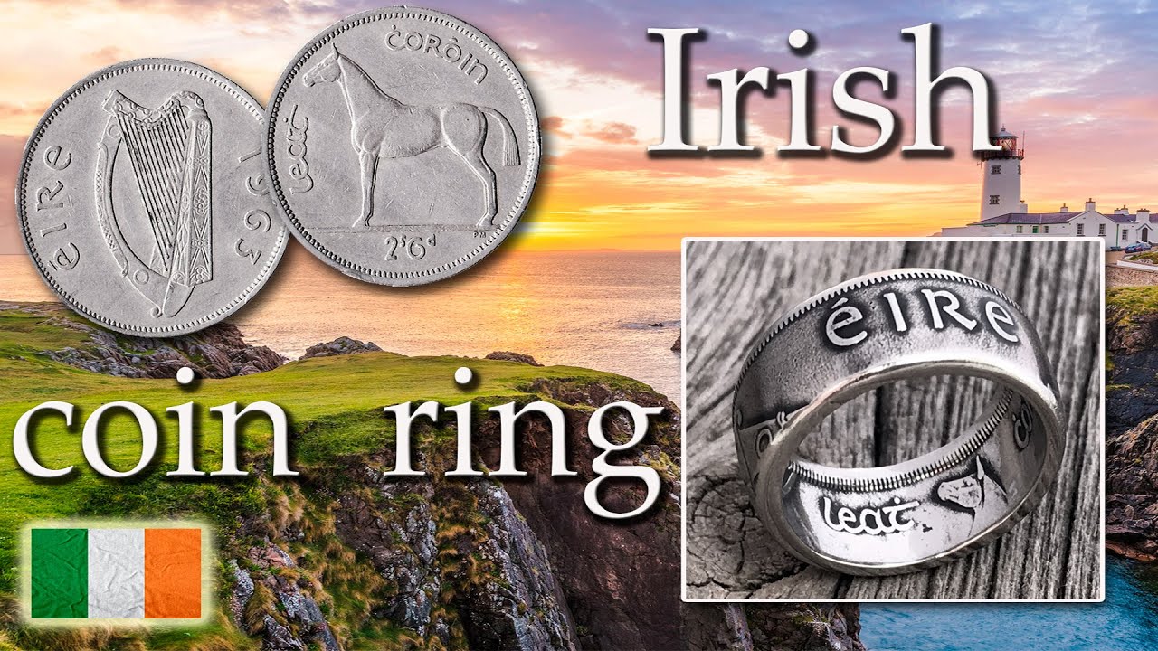 Irish Coin Ring - making ring out of Half Crown, Ireland