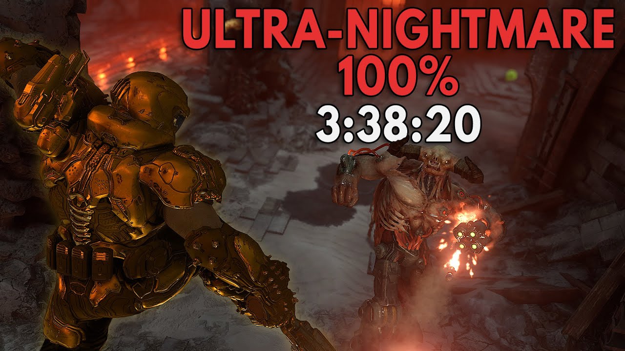 Doom Eternal: 100% Ultra-Nightmare Speedrun in 3:38:20 IGT