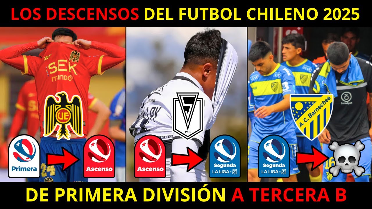 TODOS LOS DESCENSOS DEL FUTBOL CHILENO 2025