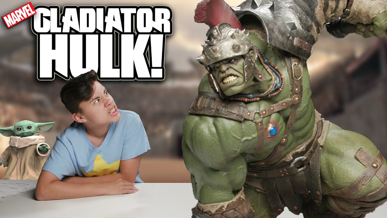 UNBOXING MASSIVE GLADIATOR HULK STATUE!!! Exclusive Sideshow Gladiator Hulk Maquette!