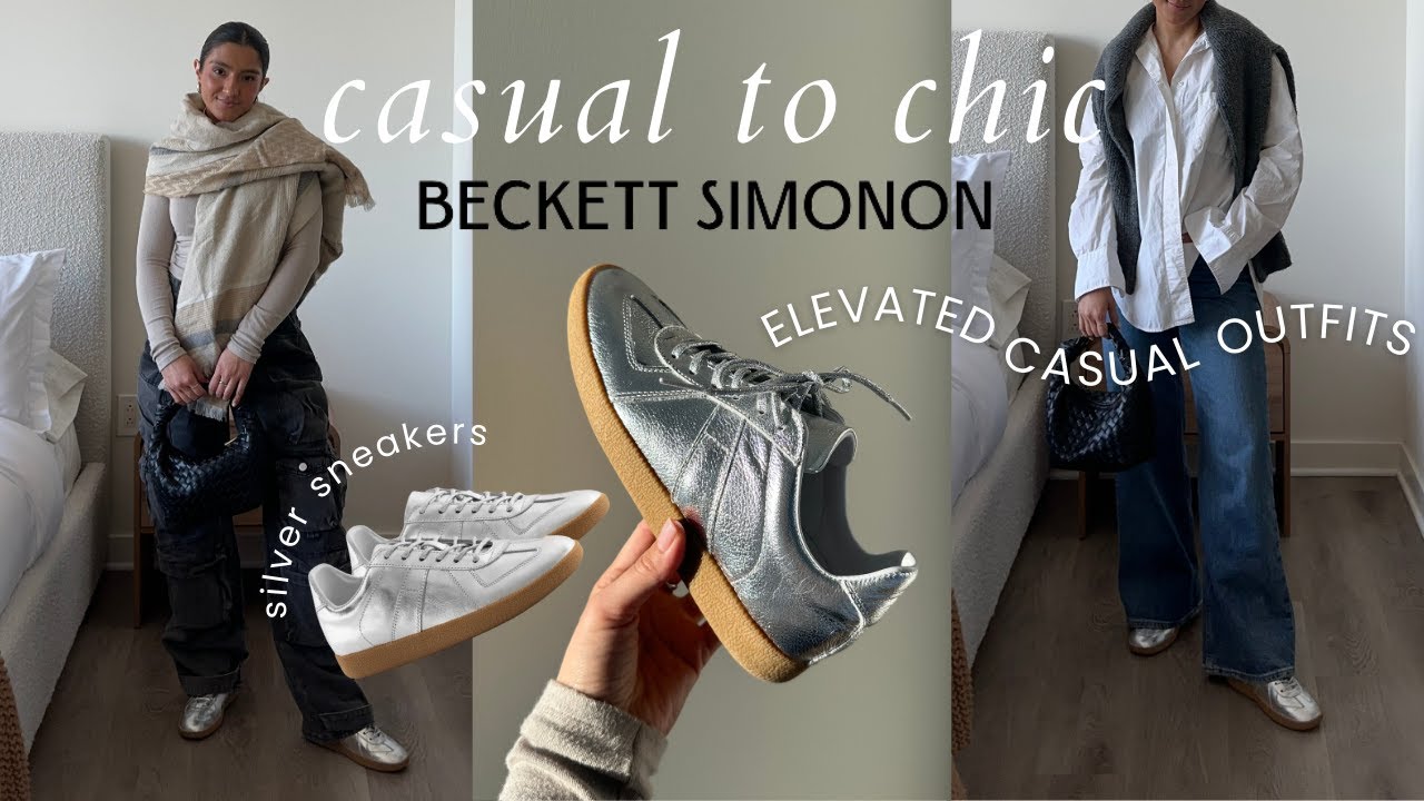 elevate your casual outfit with silver sneakers *BECKETT SIMONON* | STEPHANIEIVETTE