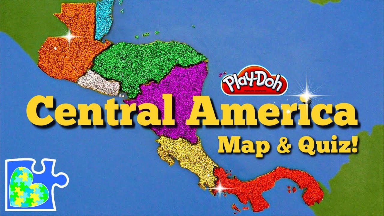 Central America Map: Super Fun Educational Play-Doh Puzzle + Country Quiz!
