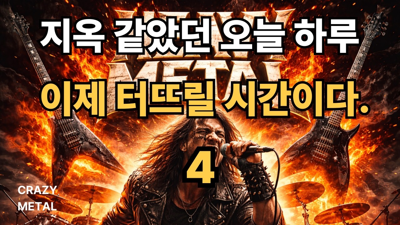 CRAZY METAL-4.분노를 음악으로 태워버려라,스트레스 해소 음악,분노 해소 음악,헬스장 메탈