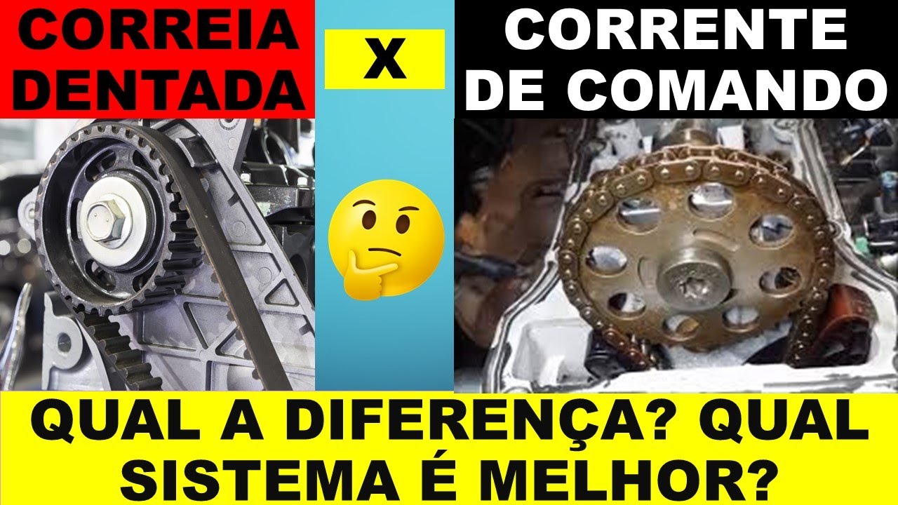 Correia dentada ou corrente de comando, conheça a diferença, qual é melhor? Motor com corrente?